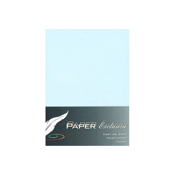 Paper Exclusive Dobbelt Kort A6, 240 g, Tekstureret, 10 stk